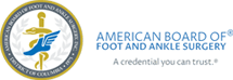 Logo Recognizing Massapequa Podiatry Associates, P.C.'s affiliation with the american board of foot and ankle surgery
